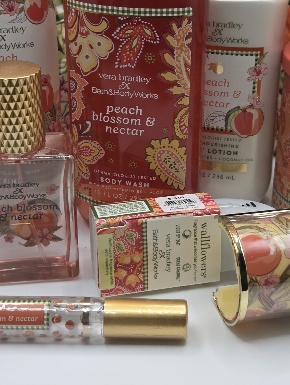 Bath & Body Works X Vera Bradley Peach Blossom and Nectar Deluxe Bundle!♡ - Picture 2 of 9